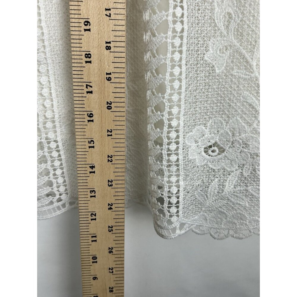 Astr The Label Anthropologie Dress Women S  White Mini Sleeveless Shift Lace Boh - Picture 5 of 13